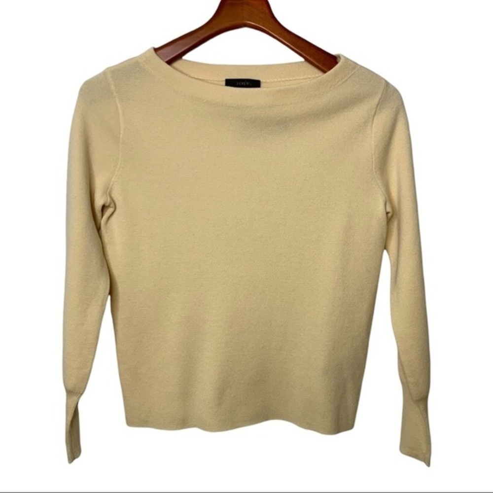J. CREW Boat Neck Merino Wool Sweater CreamXXS
